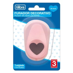 Furador Decorativo Coração 25mm Tilibra