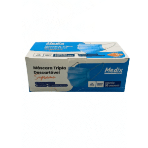 Máscara Medix Tripla Descartável Azul