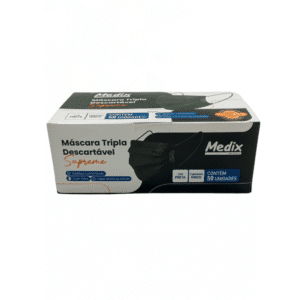 Máscara Medix Tripla Descartável Preta