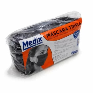 Máscara Medix Tripla Descartável Preta