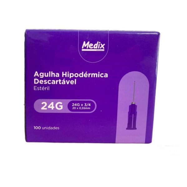 Agulha Hipodérmica Medix Caixa com100 Unidades