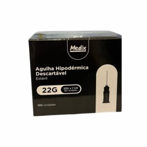 Agulha Hipodérmica Descartável 25x0,70mm Medix Cx C/100 Unidades