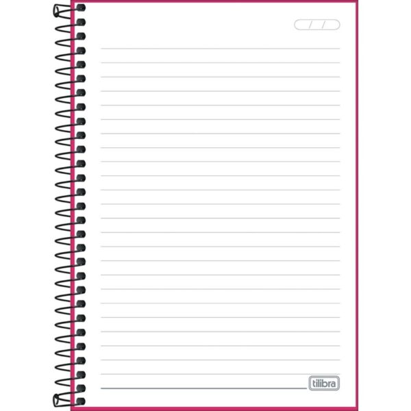 Caderno Espiral Capa Plástica 1/4 Neon Pink 80 Folhas Tilibra