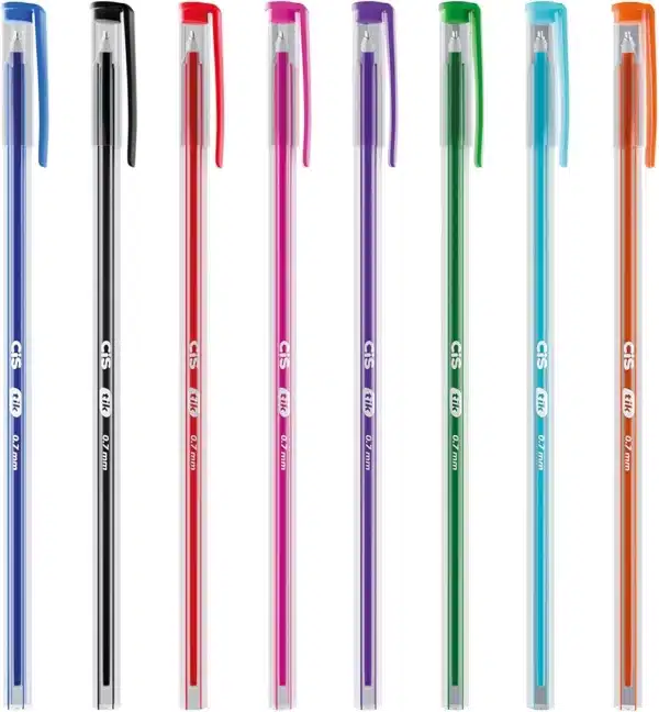 Caneta Esferográfica Cis Tik 0.7mm Estojo Com 8 Cores Cis