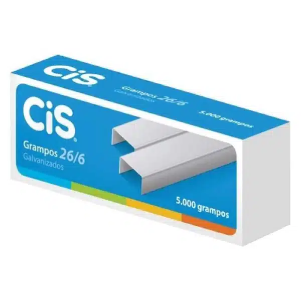 Grampo Galvanizado Cis 26/6 – Caixa com 5.000 Unidades