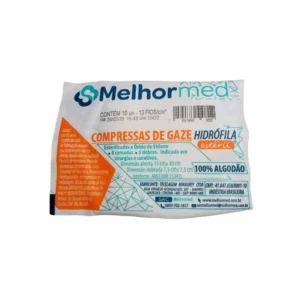 Compressa de Gaze Estéril 13 Fios MELHORMED