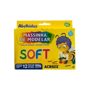 Massinha de Modelar Soft Acrilex 12 Cores