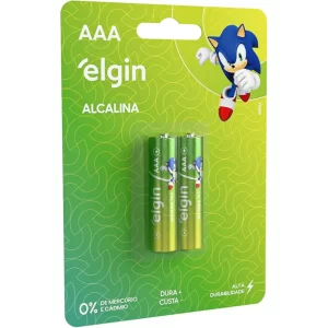 pilha AAA alcalina elgin