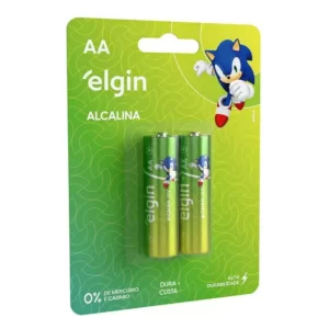 Pilha AA alcalina elgin 2 unidades