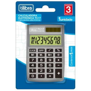 Calculadora de Bolso 8 Dígitos TC17 Cinza