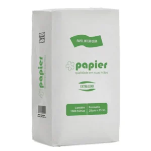 Papel Interfolha Papier Extra Luxo Branco – 1000 folhas (20cm x 21cm)
