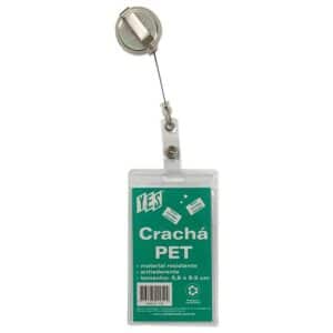 Crachá em PET Vertical com Clip Retrátil 75cm