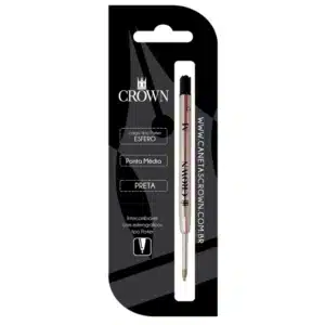 Carga Crown Esferográfica Preta CA14007P