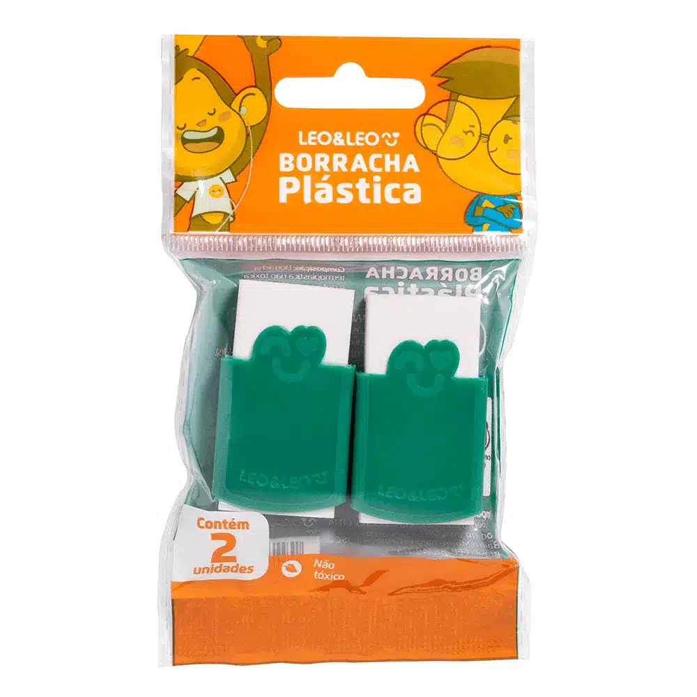 Kit 2 Borrachas Brancas Leoeleo com Cinta