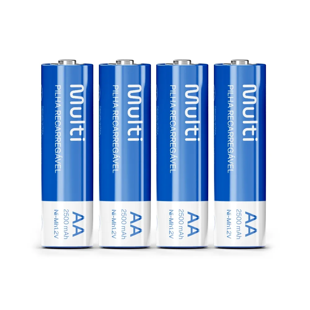 Pilhas Recarregáveis AA Multi CB052 2500 mAh – Kit com 4 Unidades